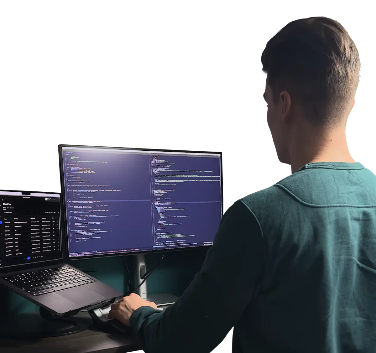 Developer working
